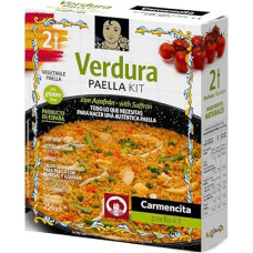 Carmencita Vegetable Paella Set - 2 Packs of 256g Paella Kit Contains Dried Vegetable Stock Bag Including Spices and Saffron