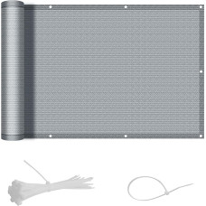 SUNNY GUARD Balcony Privacy Screen, Balcony Cover, HDPE, UV Protection, Wind Protection, Weatherproof with Cable Tie