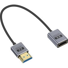 Duttek Koaxiales 8K HDMI Verlängerungskabel 30 cm, ultradünnes HDMI Stecker auf Buchse kurzes Kabel, Ultra-High-Speed, 48 Gbit/s, unterstützt 8K@60Hz, 4K@240Hz für GH5S, PS5