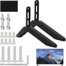 FunWorth Universal TV Stand for 32-65 Inch TVs, Stable Base with Tilt Adjustment, Compatible with Samsung, LG, Sony etc. Flat Screens, Curved, LED/LCD/OLED