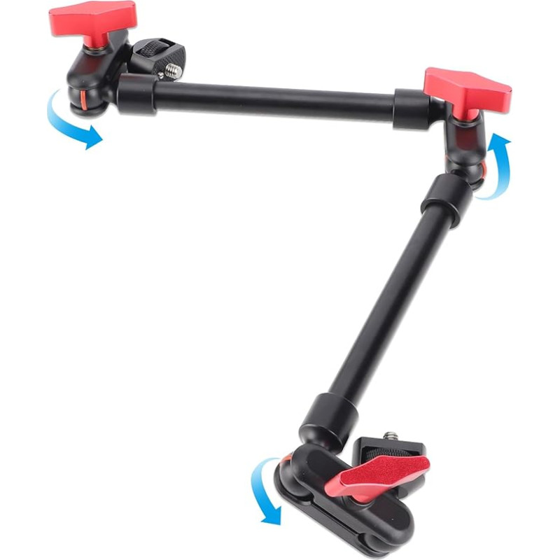 22 Adjustable Magic Arm with Clamp Camera Mount, Articulated Arm Friction Magic Arm Camera Mount with 1/4 Inch Thread for LED Light Video Rig Tripod Action Camera