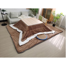 Moderner Holzschreibtisch, Multifunktionstisch, Familien-Kotatsu-Tischset, multifunktionaler japanischer Schreibtisch, vier Jahreszeiten für Küche/Wohnzimmer/Schlafzimmer/Balkon, 4-teiliges Set (Tisch