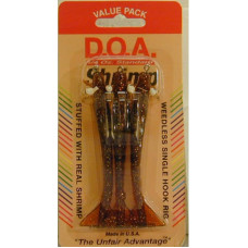 Doa FSH3-3P/304 Shrimp 1/4 oz. - 3 in Root Beer Glitter 3 Pack