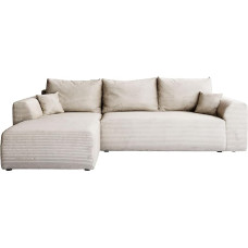 BROMARKT Sofa su miego funkcija, sofa su lovos dėže, kampinė sofa, L formos šiuolaikinė sofa-lova svetainei, 3 sėdimos vietos, universali sofa-lova, 