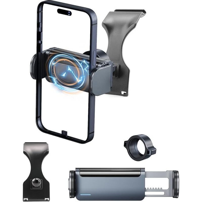 YEE PIN Mobile Phone Holder Compatible with Mercedes Benz E-Class W213 2016-2024 | 360° Rotation | Automatic Locking | Compatible with 4-7 Inch Smartphones, Benz Car Accessories