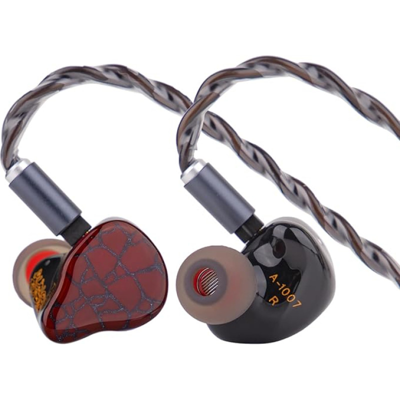 LINSOUL Punch Audio Martilo In-Ear Monitor, 1 Planar + 2BA + 2DD Hybrid Driver Basshead IEM ausinės, HiFi laidiniai ausų kištukai, su tiksliomis detalėmis EDM Hip-Hop monitoringui