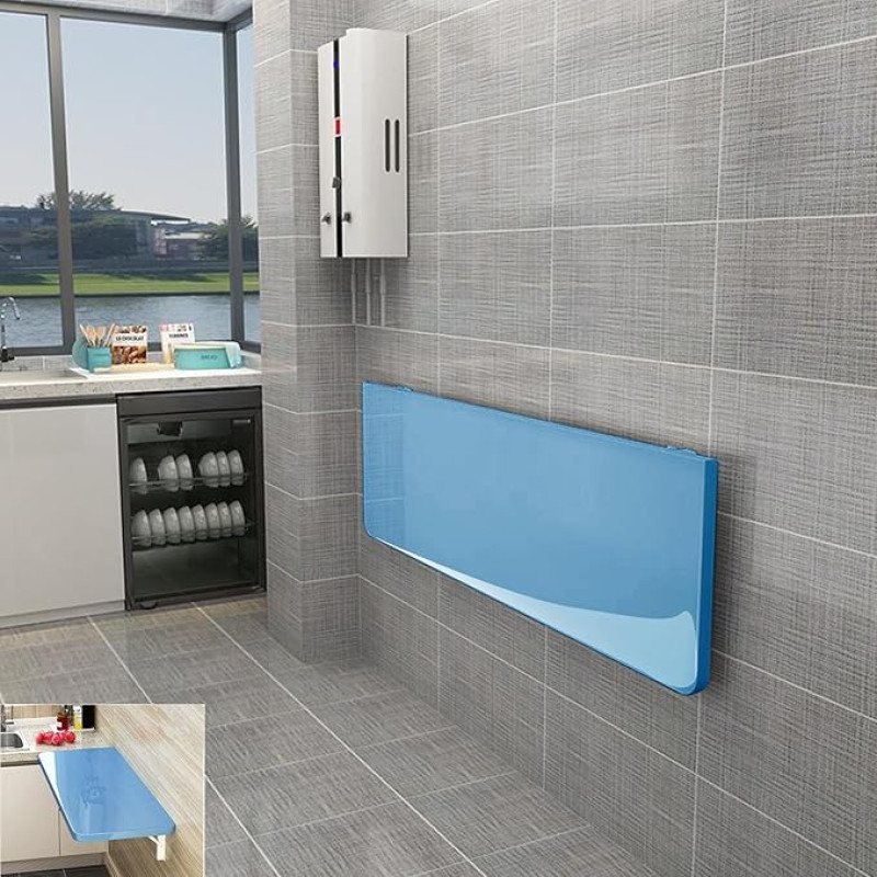 Wandmontierter Schreibtisch mit Blättern, stabiler, schwimmender Klapptisch für Wäsche, Heimbüro oder Bastelraum, platzsparende Holz-Werkbank, einfache Installation