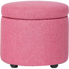 YXZN taburetė su laikymo vieta, kojų laikymo dėžė, nuimamas dangtis, paminkštinta sėdynė, pagaminta iš lino, medžio masyvo