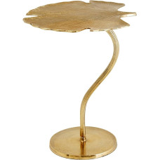 Ginkgo lapų kavos staliukas Baroko stalelis Aukso spalvos aukso aliuminio stalas Antikvarinė išvaizda Baroko stilius Repro Aukštis 53 cm
