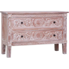 Komoda su 2 stalčiais 90 x 30 x 60 cm Raudonmedžio masyvo mediena