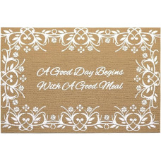 Tischset Rechteckig Leder, 4er-Set Hitzebeständig mit Blattrankenmuster, länglich Platzdeckchen für Küche,Zuhause,Restaurant,Speisetisch, 45x30cm, Weiß