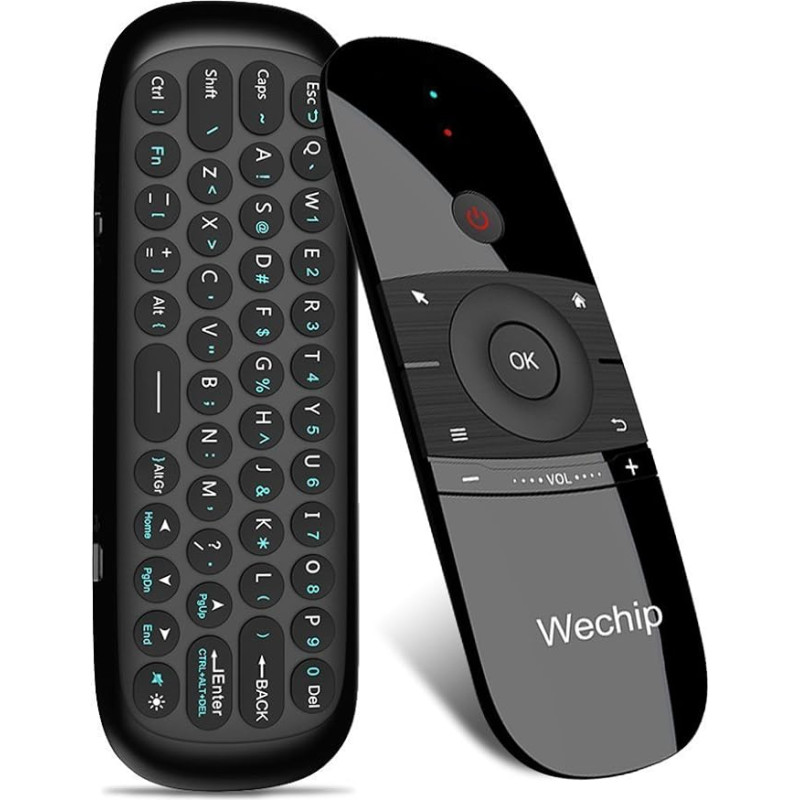 [4 in 1] WeChip Universal Remote Control TV, 2.4G Motion Sensing Controller with Keyboard, Air Mouse Remote Control for Android TV Boxes, Smart TV, PC, Laptop, Projector, HTPC, Media Player