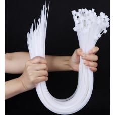 Cable Ties White Extra Long Pack of 100 650 x 8.8 mm Wide Cable Ties with 70 kg Tensile Strength Can Be Used Indoors and Outdoors for Cable Management