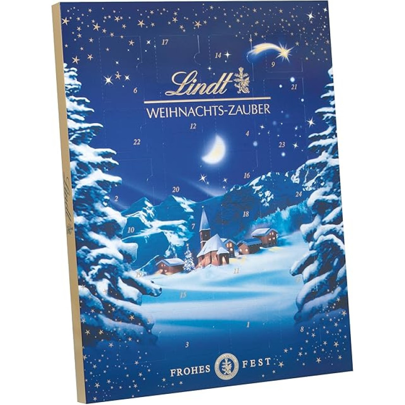 Lindt Christmas Magic Advent Calendar, 24 Doors with 14 Different Varieties, 265 g