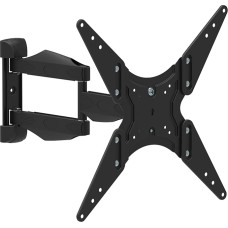 Atlantis P022-E11SBN Swivel TV Wall Mount Bracket for 13 to 65 Inch TVs Max 35 kg Max VESA 400 x 400 Tilts Vertical +/-12° Rotates 180° Extends to 47 cm