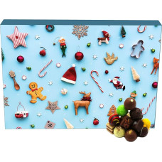 Hallingers Little Things Advent Calendar Chocolates Gift Handmade Part with Alcohol from Fine Cocoa Chocolate (Box) - Fill Advent Calendar Novelties & Advent Calendar | Congratulations Hanukkah Fre