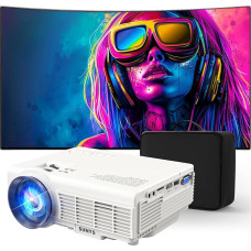 Sunys Bluetooth Mini Projector, 10000 Lux 1080P HD Full Portable Projector, LED Home Cinema Video Projector Compatible with Tablet/PC/PS4/Firestick, with USB/HDMI/AV, 150 Inch Projector Outdoor/Home