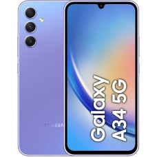 Samsung Galaxy A34 5G, Android Smartphone, 6.6 Inch Dynamic AMOLED Display, 5,000 mAh Battery, 128 GB/6 GB RAM Mobile Phone in Awesome Violet