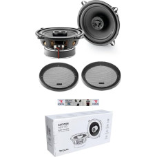 2 Speakers Compatible with Focal Auditor ACX-130 ACX130 2 Way Coaxial 13 cm 130 mm 5.25 Inch Diameter 50 Watt RMS and 100 Watt Max 4 Ohm 90 dB per Pair + Grid and 5 Free Stickers