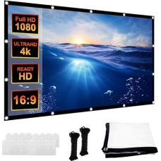 DASIAUTOEM Projector Screen 100 Inch Projection Screen 16:9 HD Foldable Screen Projection Screen Anti-Wrinkle Projection Portable Screen for Home, School, Meeting, Camping, Home Cinema