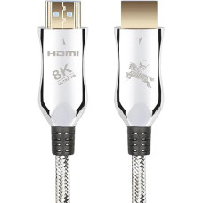 Impeto 8K HDMI Cable 2.1 Fibre Optic, 48 Gbps High Speed, 8K 60Hz 4K 120Hz HDMI to HDMI, Dynamic HDR, 3D, Durable, Compatible with PS5, Laptop, TV, Blue Ray, 2 m