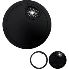 Desk Grommet 80mm Metal Cable Grommet PC Computer Wire Cable Grommet Desk Surface Hole Covers Black