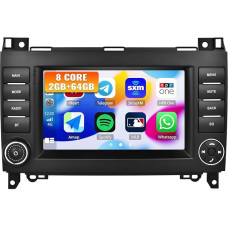 8-Core CAMECHO Android 13 Car Radio with Navigation System for Mercedes Benz W169 B200 W639 Viano Vito Sprinter, 2G + 64G, 7 Inch Screen with Carplay Android Car DSP RDS Bluetooth Mirror Link +