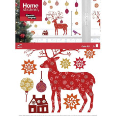 Draeger Paris Window Sticker Christmas Decoration Deer Pattern