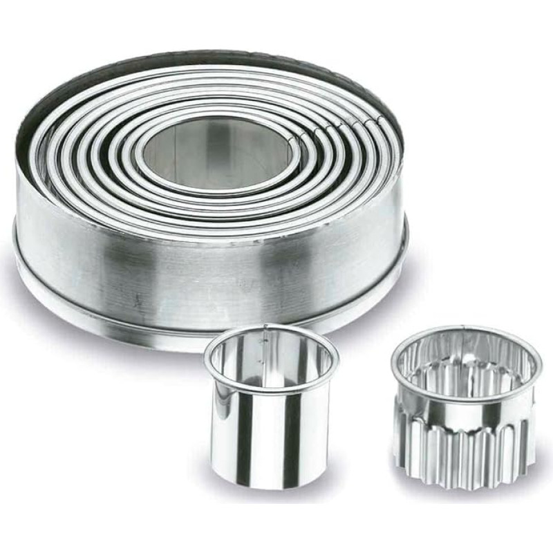 Lacor 68069 Set mit 10 Teigausstecher, rund, glatt