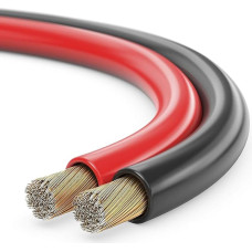 Sonero® 100 Metre 2 x 2.50 mm² CCA Speaker Cable/Box Cable, Colour: Red/Black