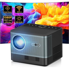 Smart Projector Auto Focus/Trapezoidal Correction 12000 Lumens WiFi6 Bluetooth Full HD 1080P LED Projector Supports 4K 150 Inch Home Cinema Video Projector for iOS/Android Mobile Phone/TV Stick/Lapto