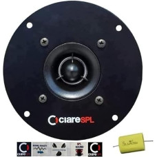 1 CIARE CT267 CT 267 Tweeter Black 5 Inch 13 cm 130 mm Diameter 150 Watt RMS 300 Watt Max Impedance 4 Ohm 105 dB SPL Car 1 Piece + Capacitor and 5 Free Stickers