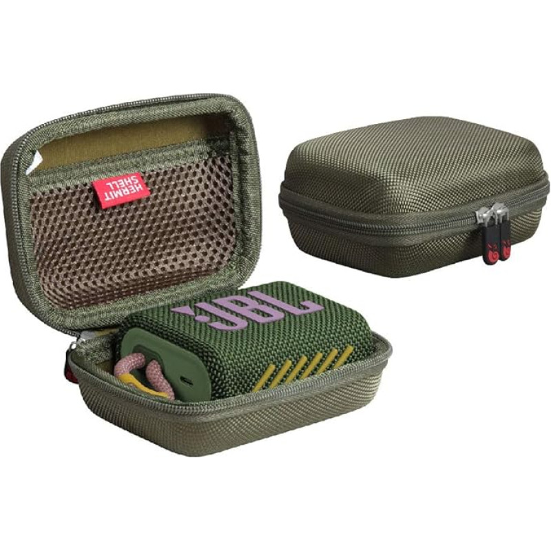 Hermitshell Hard Travel Case for JBL Go 4 / JBL GO 3 Waterproof Portable Speaker (Army Green)