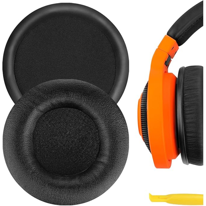 GEEKRIA QuickFit Protein Leder Ersatz Ohrpolster für Razer Kraken Mobile Kopfhörer Ohrpolster, Headset Ohrpolster Ersatzteile (Schwarz)