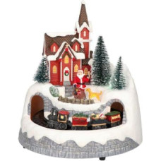 lotti Paesaggio Natalizio 73296 Villaggio Trenino Babbo Natale Movimen Original Christmas Decoration, Synthetic, Colourful, Normal