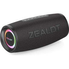 ZEALOT Bluetooth Speaker S56, Portable Bluetooth Box with BassUp Technology, 40 W, Bluetooth 5.2, IPX6 Waterproof, Dual Pairing, Music Box Speaker with USB/TF/AUX for Party, Beach, Camping, Gifts