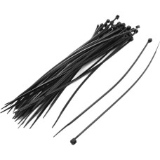 sourcing map 40 Stück Kabelbinder Drahtkordel Bügel Krawatte 2 mm x 150 mm Selbstsichernde Zip Schwarz