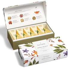 Herbal Retreat Organic Citrus And Fruit Herbal Tea, Petite Presentation Box, Sampler Gift Set With 10 Handmade Pyramid Bag Infusers, Caffeine Free, 10 Count (Pack of 1)