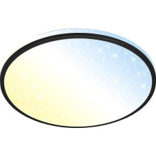 BRILONER Leuchten 3447-215 LED lubų šviestuvas Dimmable Star Decoration Spalvų temperatūros valdymas Nuotolinio valdymo pultelis Atminties funkcija Naktinės šviesos funkcija 48 vatų balta / juoda Skersmuo 49,2 cm