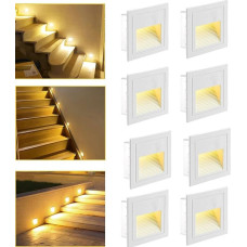 Subosi LED Stair Light Aluminium 230 V 3 W Glass Wall Lights Staircase Wall Light IP65 Waterproof Warm White