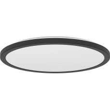 EGLO LED Deckenleuchte Rovito, runde Badezimmer Deckenlampe mit Fernbedienung, Badlampe Decke aus Kunststoff in Schwarz und Weiß, Deckenbeleleuchtung warmweiß-kaltweiß, IP44, Ø 39 cm
