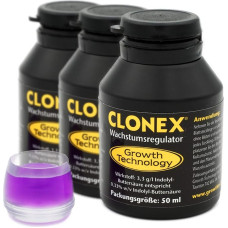 Tauro 3 x 50 ml Set with Container for Dipping Cuttings (Root Hormone, Rooting Gel, Root Stimulator) (Clonex Pack of 3 Including Container)