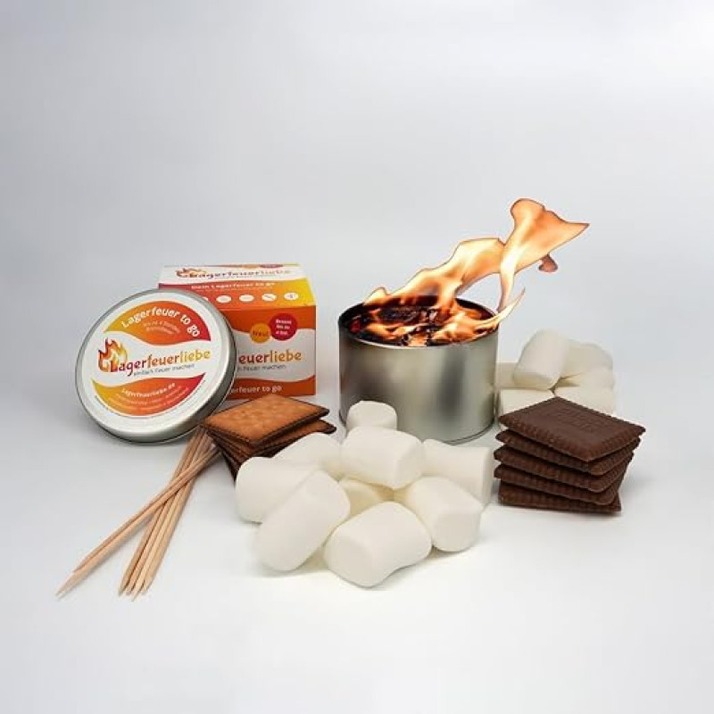 Marshmallows Set | Gift Set Campfire to Go | Campfire Love® | Ideal for Camping | Mini Campfire | Table Fire | Fire Bowl