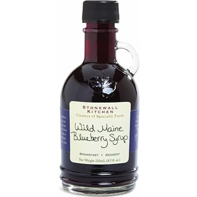 Stonewall Kitchen Wild Maine Blueberry Syrup - Extra Fruity Thanks to Wild Blueberries for an Extra Intense Flavour, 250 ml