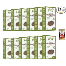 Felicia, Pasta Cous Cous di Grano Saraceno Integrale, Whole Grain Pasta, Rich Source of Fibre and Mineral Salts, Magnesium and Manganese, Vegan, 12 x 300 g + Italian Gourmet Polpa 400 g