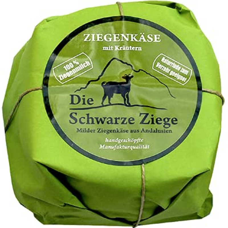 Juodosios ožkos kietasis sūris su žolelėmis 55 % riebumo - 1 x 180 g gabalas