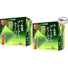 Itoen O ~ i Ocha Premium Matcha Green Tea, japoniška žalioji arbata Ryokucha su Matcha Uji, 1,8 g arbatos maišelių, 2 dėžutės (iš viso 100 maišelių), pagaminta Japonijoje