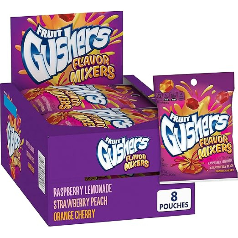 Gushers Betty Crocker Geschmacksmixer, Fruchtgeschmack, užkandžiai, 8 Stück