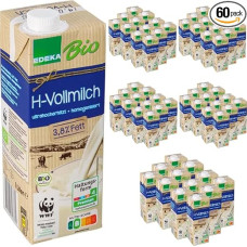 Pufai Grocery Durable Milk H-Full Milk 3.8% Fat, Durable Milk, 1 Litre Each, Pack of 60