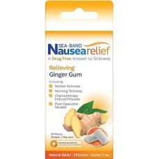 Sea-Band Anti-Nausea Ginger Gum (24 Pieces) by Sea-Band